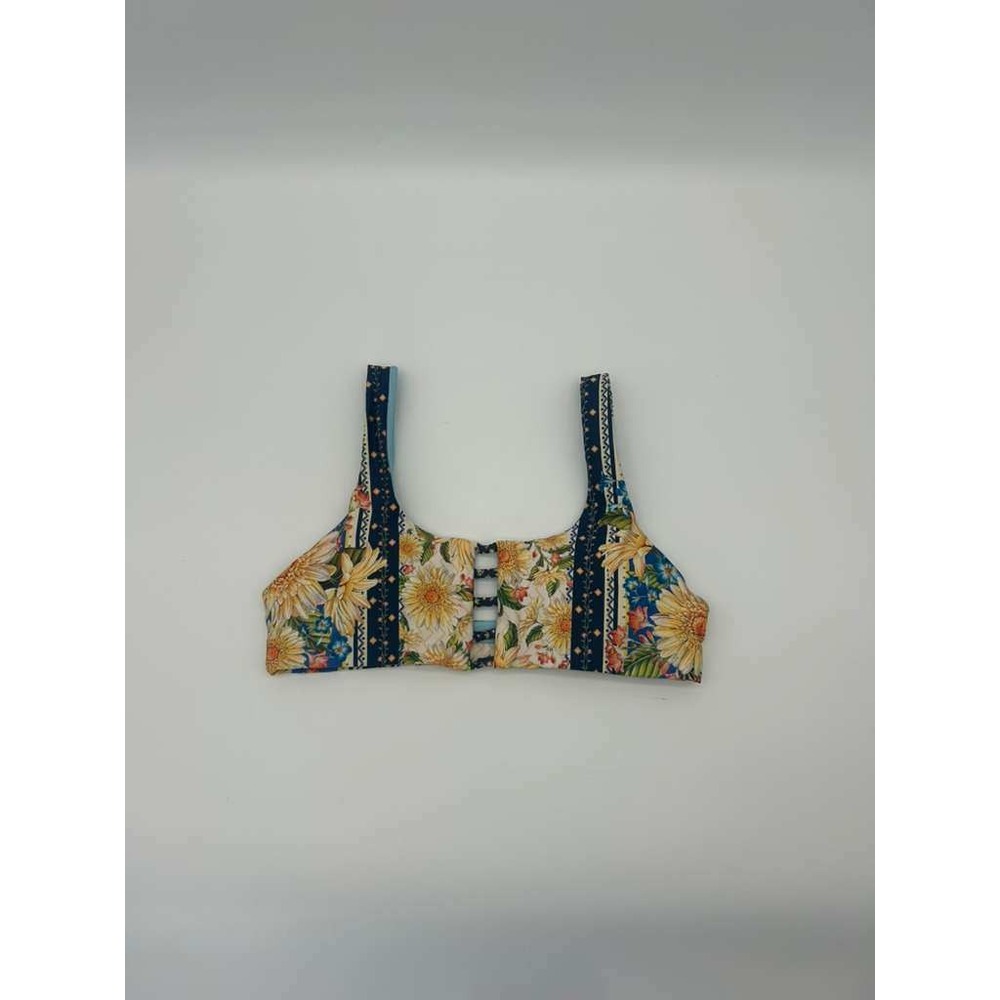 Água Bendita Luxury Bikini Bottoms - Yellow & Blue Floral - Size Small - NWT